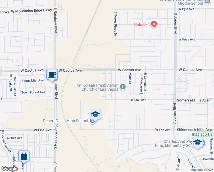 map of restaurants, bars, coffee shops, grocery stores, and more near 10606 Verona Wood Street in Las Vegas