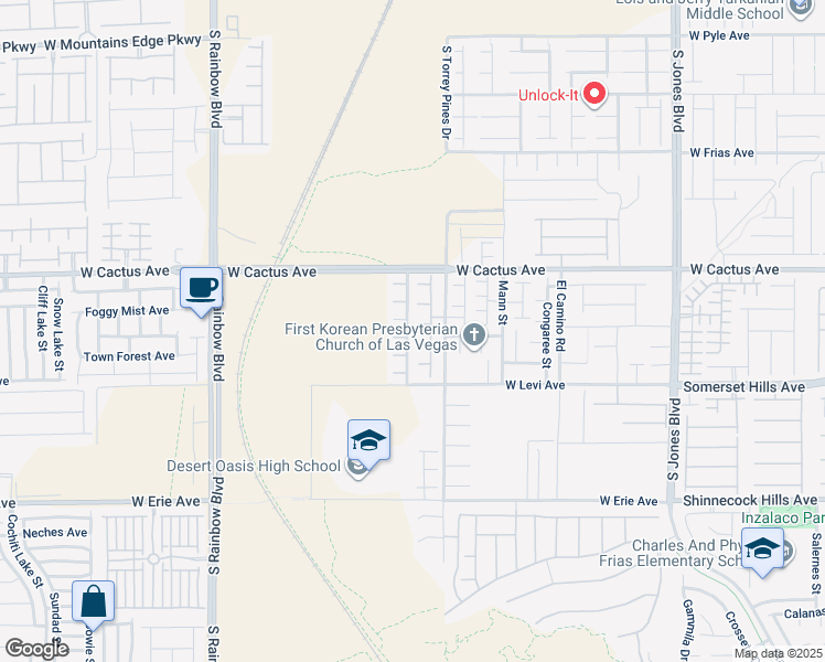 map of restaurants, bars, coffee shops, grocery stores, and more near 10606 Verona Wood Street in Las Vegas