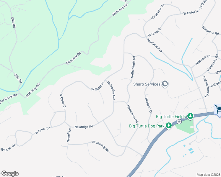 map of restaurants, bars, coffee shops, grocery stores, and more near 983 West Outer Drive in Oak Ridge