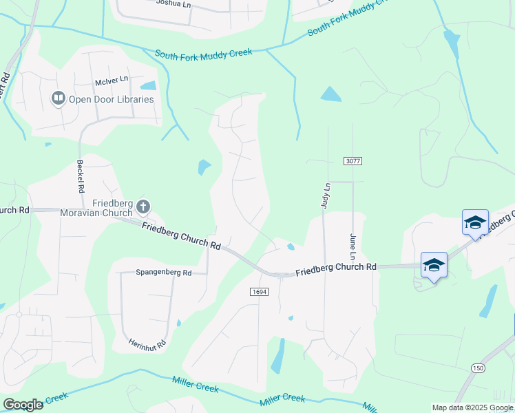 map of restaurants, bars, coffee shops, grocery stores, and more near 159 Cobalt Court in Winston-Salem