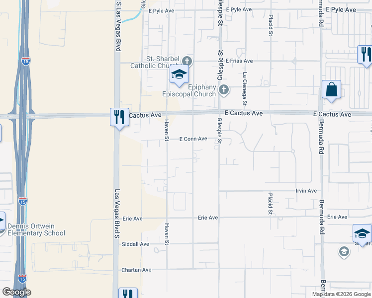 map of restaurants, bars, coffee shops, grocery stores, and more near 10635 Rancho Destino Rd in Las Vegas