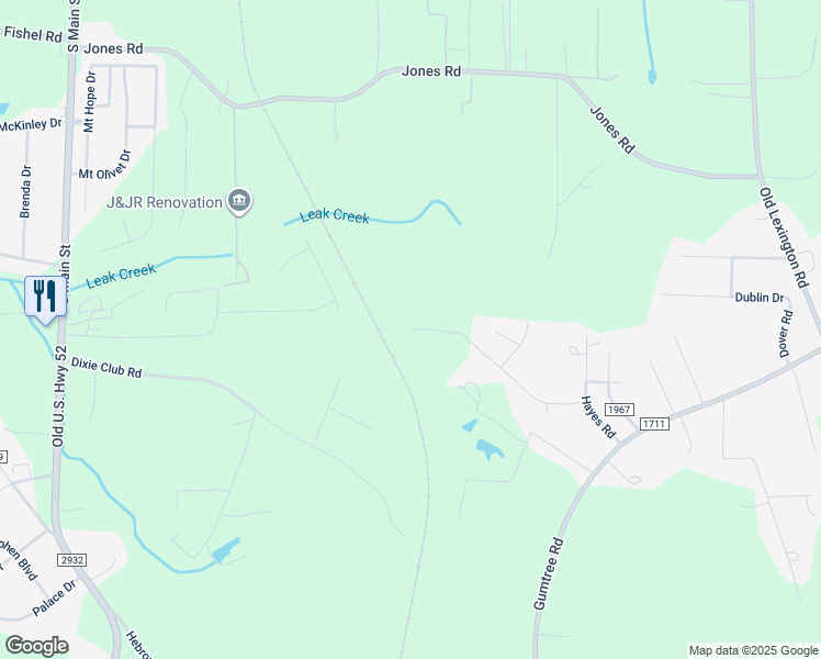 map of restaurants, bars, coffee shops, grocery stores, and more near 575 Huntfield Drive in Winston-Salem