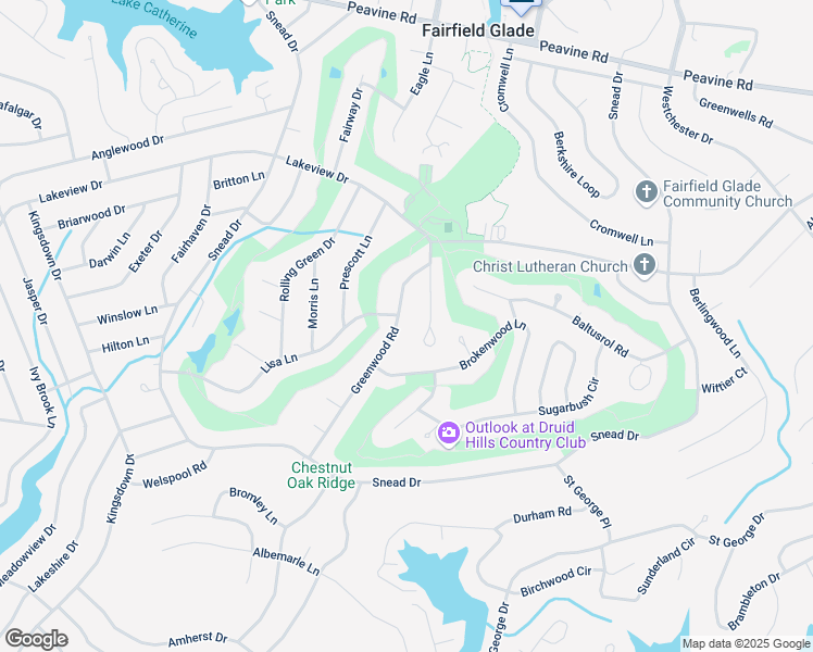 map of restaurants, bars, coffee shops, grocery stores, and more near 127 Greenwood Road in Crossville