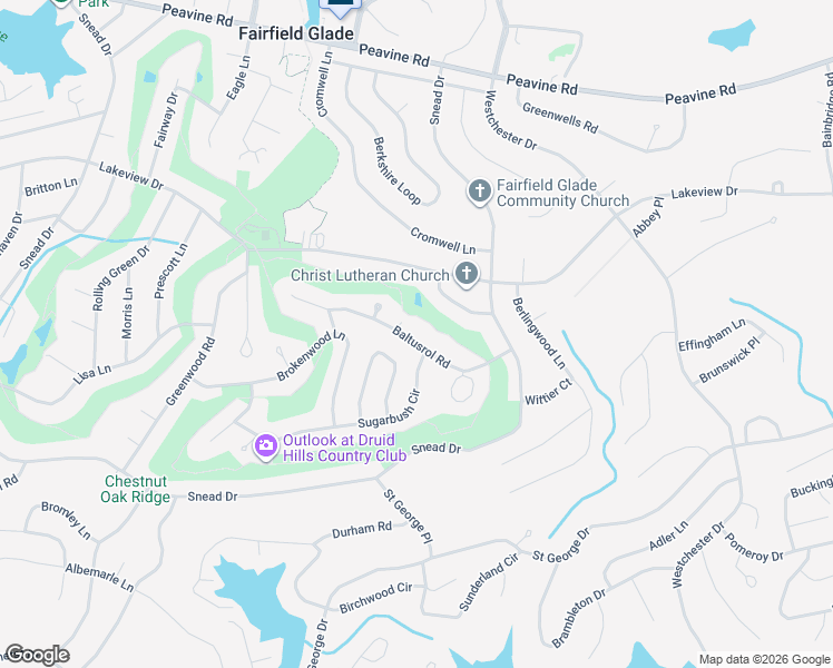 map of restaurants, bars, coffee shops, grocery stores, and more near 134 Baltusrol Road in Crossville