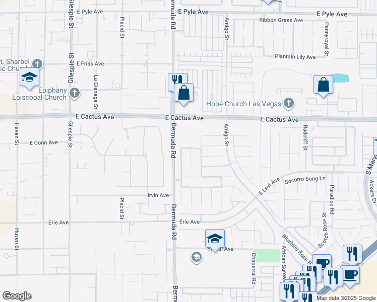 map of restaurants, bars, coffee shops, grocery stores, and more near 10631 South Rabbit Ridge Court in Las Vegas