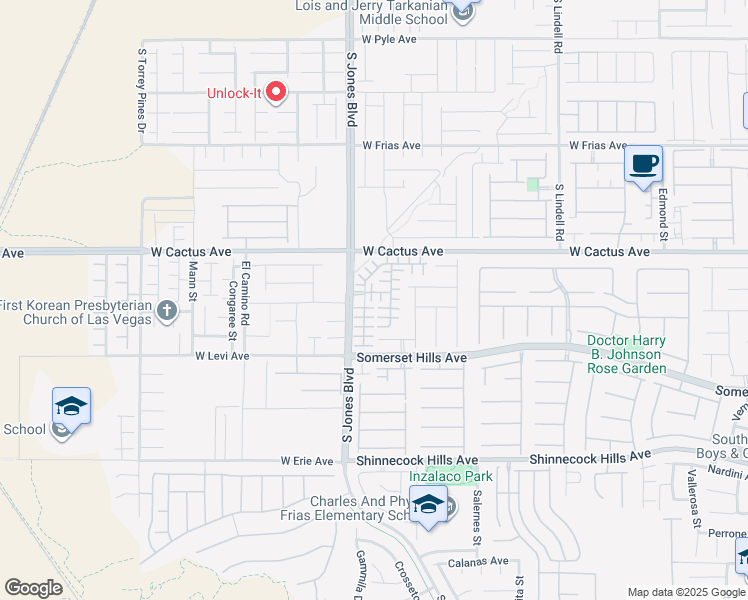map of restaurants, bars, coffee shops, grocery stores, and more near 6057 West Traviata Avenue in Las Vegas