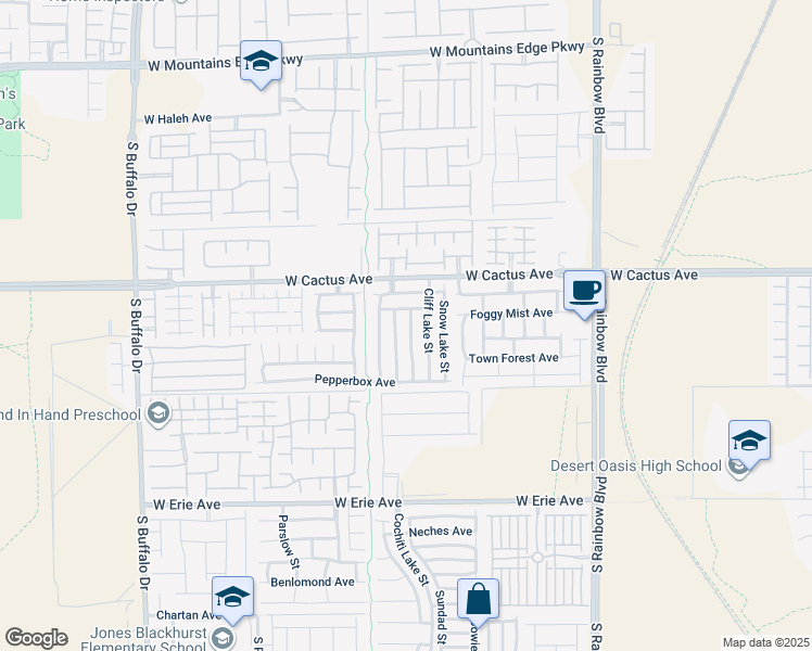 map of restaurants, bars, coffee shops, grocery stores, and more near 10579 Moss Lake Street in Las Vegas