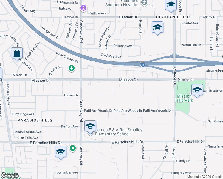 map of restaurants, bars, coffee shops, grocery stores, and more near 1035 Aviator Court in Henderson