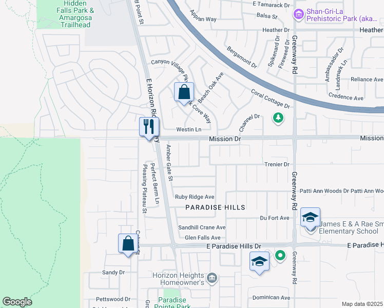 map of restaurants, bars, coffee shops, grocery stores, and more near 1010 Silver Retreat Court in Henderson