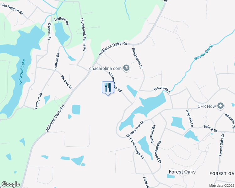map of restaurants, bars, coffee shops, grocery stores, and more near 4326 Kimmeridge Road in Greensboro