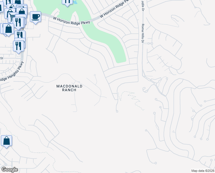 map of restaurants, bars, coffee shops, grocery stores, and more near 2059 King Mesa Drive in Henderson