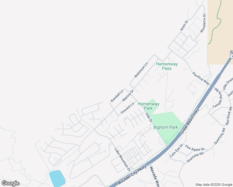 map of restaurants, bars, coffee shops, grocery stores, and more near 729 Kendall Lane in Boulder City