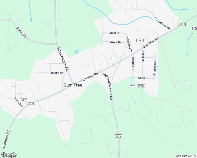 map of restaurants, bars, coffee shops, grocery stores, and more near 2610 Gumtree Road in Winston-Salem