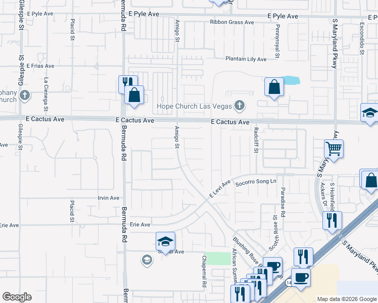 map of restaurants, bars, coffee shops, grocery stores, and more near 665 Hidden Cellar Court in Las Vegas