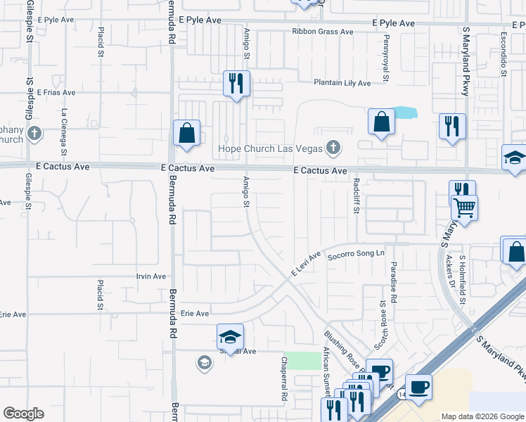 map of restaurants, bars, coffee shops, grocery stores, and more near 665 Hidden Cellar Court in Las Vegas