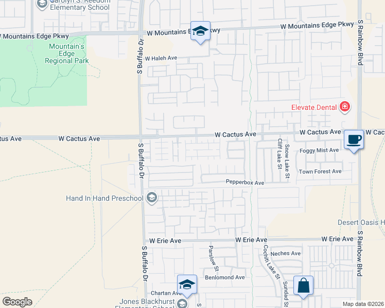 map of restaurants, bars, coffee shops, grocery stores, and more near 7564 Perla Del Mar Avenue in Las Vegas