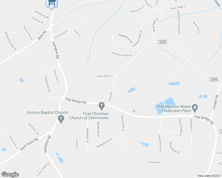 map of restaurants, bars, coffee shops, grocery stores, and more near 210 Salem Ridge Court in Clemmons
