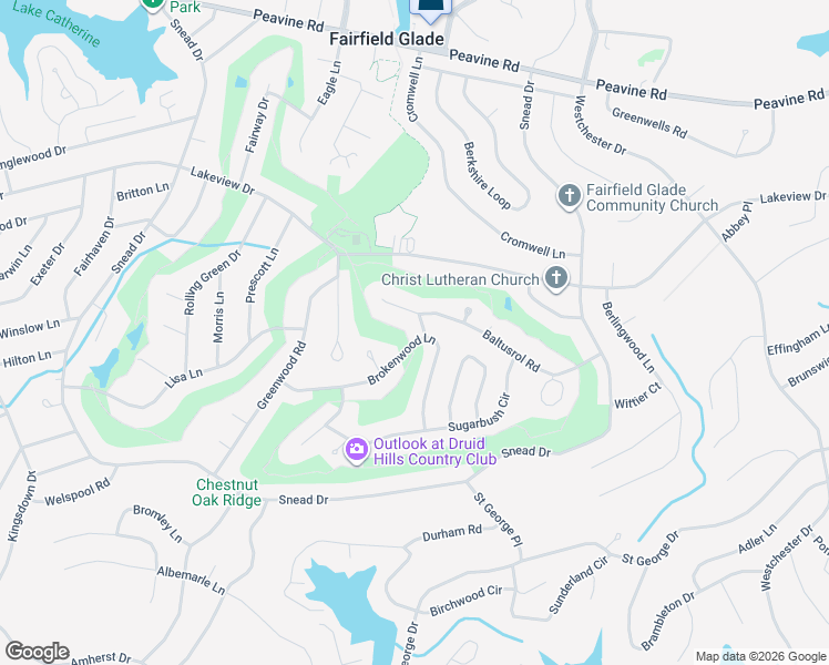 map of restaurants, bars, coffee shops, grocery stores, and more near 104 Kenilworth Lane in Crossville