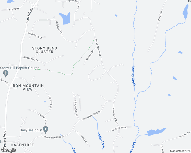 map of restaurants, bars, coffee shops, grocery stores, and more near 1729 Hasentree Villa Lane in Wake Forest