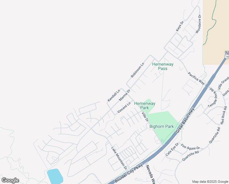 map of restaurants, bars, coffee shops, grocery stores, and more near 728 Kendall Lane in Boulder City