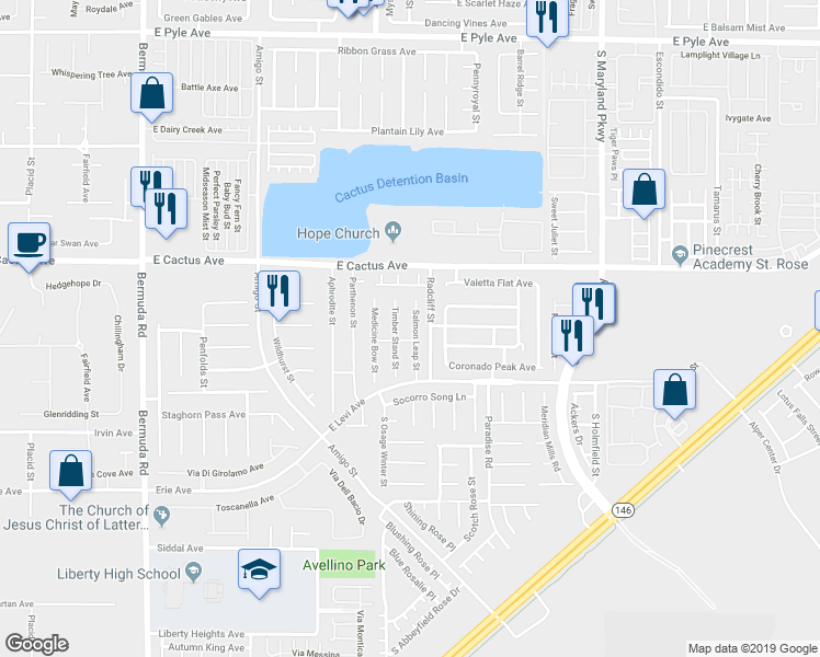 map of restaurants, bars, coffee shops, grocery stores, and more near 10615 Salmon Leap Street in Las Vegas
