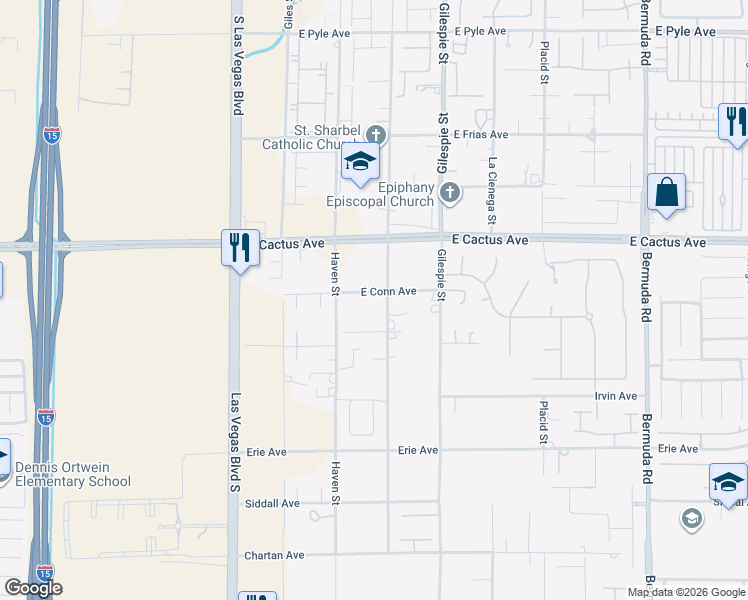 map of restaurants, bars, coffee shops, grocery stores, and more near 10635 Rancho Destino Road in Las Vegas