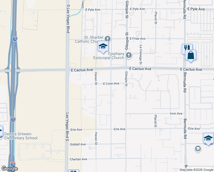 map of restaurants, bars, coffee shops, grocery stores, and more near 10635 Rancho Destino Road in Las Vegas