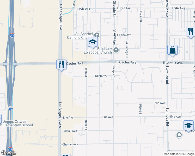 map of restaurants, bars, coffee shops, grocery stores, and more near 10615 Rancho Destino Road in Las Vegas