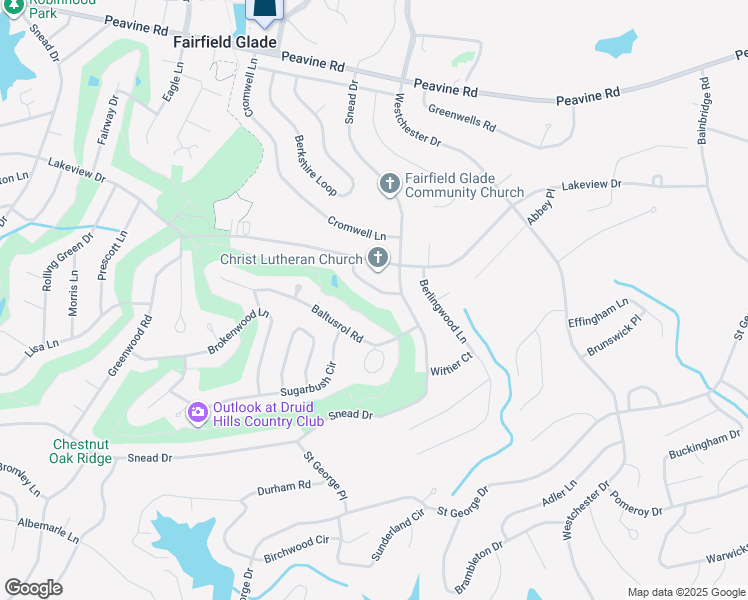 map of restaurants, bars, coffee shops, grocery stores, and more near 116 Flossmoor Circle in Crossville