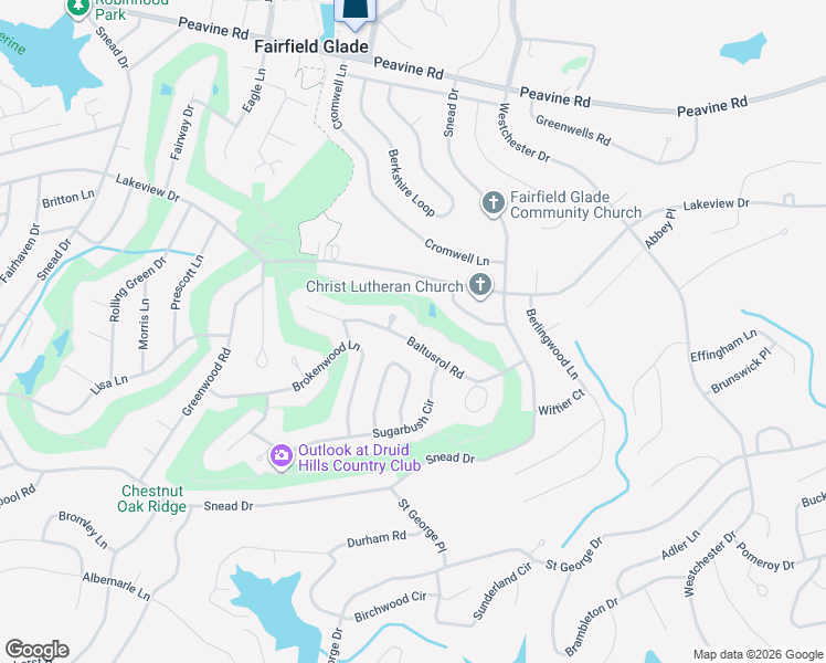 map of restaurants, bars, coffee shops, grocery stores, and more near 134 Baltusrol Road in Crossville