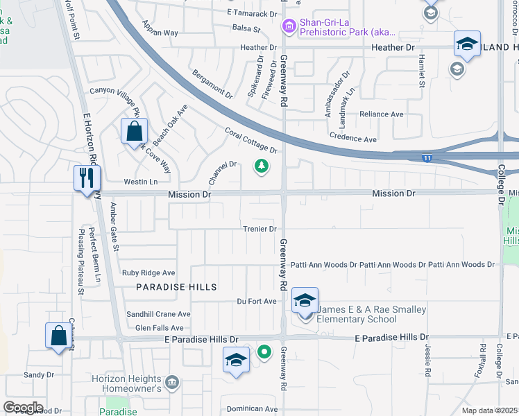 map of restaurants, bars, coffee shops, grocery stores, and more near 249 Harwood Heights Court in Henderson