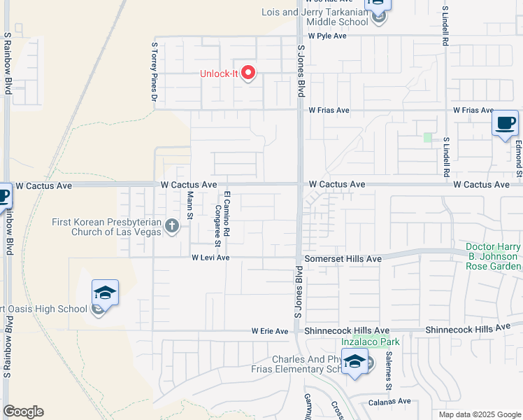 map of restaurants, bars, coffee shops, grocery stores, and more near 6201 Ashley Hills Ave in Las Vegas