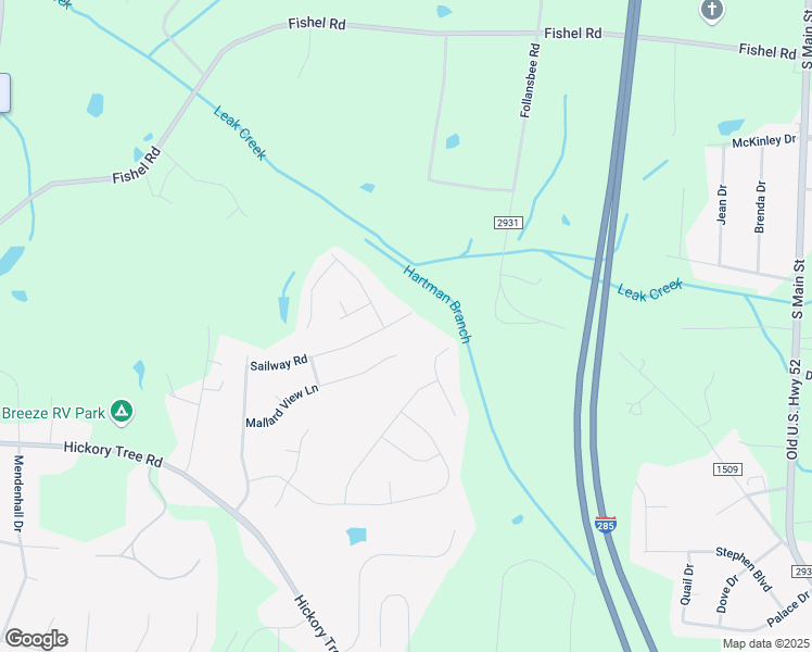 map of restaurants, bars, coffee shops, grocery stores, and more near 430 Sailway Road in Winston-Salem