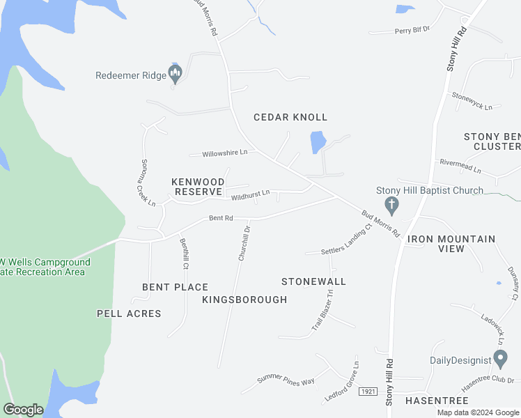 map of restaurants, bars, coffee shops, grocery stores, and more near 7600 Rhone Court in Wake Forest