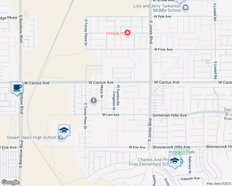 map of restaurants, bars, coffee shops, grocery stores, and more near 10560 Congaree Street in Las Vegas