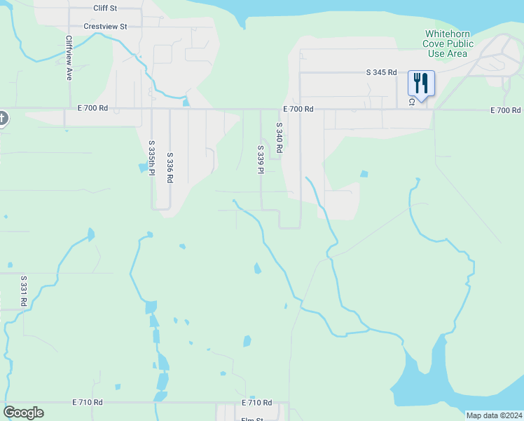 map of restaurants, bars, coffee shops, grocery stores, and more near 34052 East 703 Drive in Wagoner
