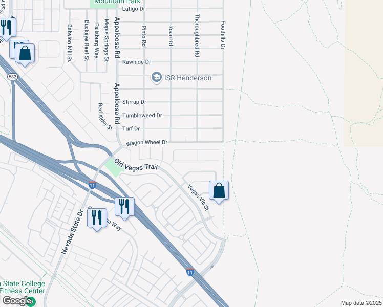 map of restaurants, bars, coffee shops, grocery stores, and more near 1621 Cowboy Chaps Place in Henderson