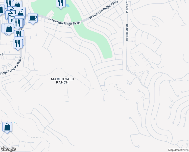 map of restaurants, bars, coffee shops, grocery stores, and more near 2059 King Mesa Drive in Henderson