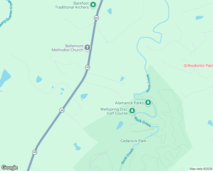 map of restaurants, bars, coffee shops, grocery stores, and more near 1664 Ja Sharpe Road in Burlington