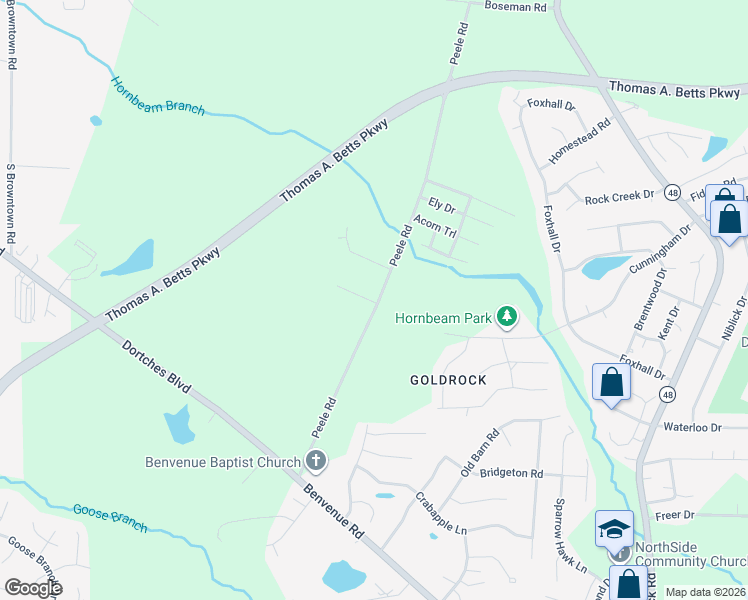 map of restaurants, bars, coffee shops, grocery stores, and more near 1922 Peele Road in Rocky Mount