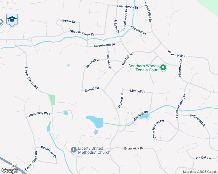 map of restaurants, bars, coffee shops, grocery stores, and more near 1514 Red Oak Drive in Brentwood