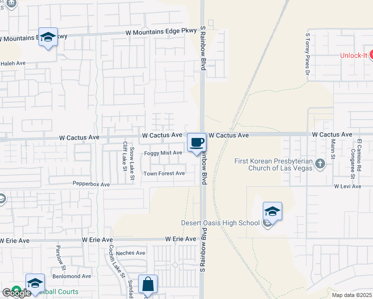 map of restaurants, bars, coffee shops, grocery stores, and more near 6972 Leadville Peak Avenue in Las Vegas