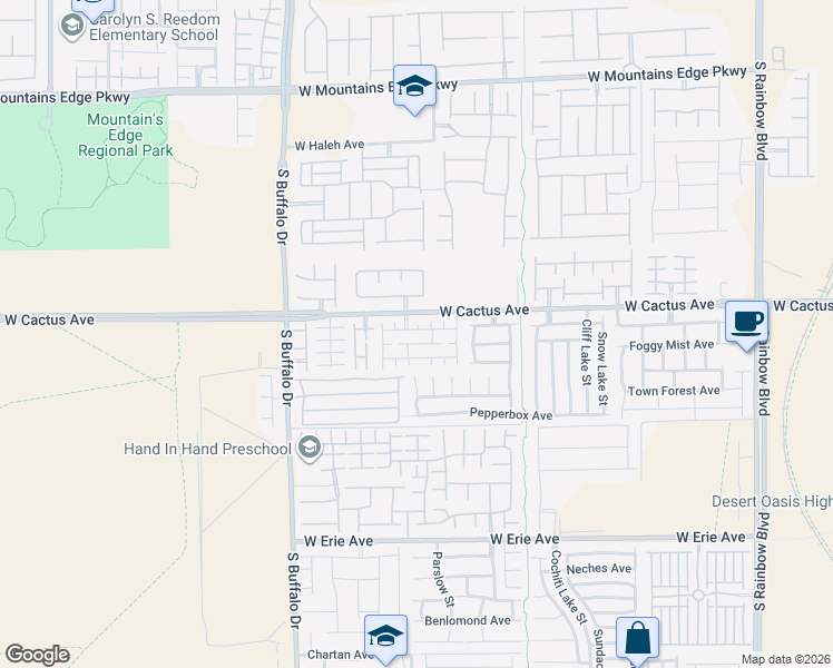 map of restaurants, bars, coffee shops, grocery stores, and more near 7555 Brisa Del Mar Avenue in Las Vegas