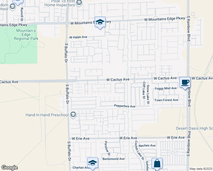 map of restaurants, bars, coffee shops, grocery stores, and more near 7513 Brisa Del Mar Avenue in Las Vegas