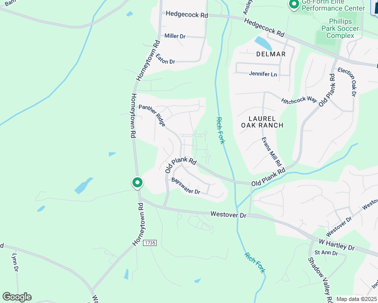 map of restaurants, bars, coffee shops, grocery stores, and more near 1348 Crosswinds Drive in High Point