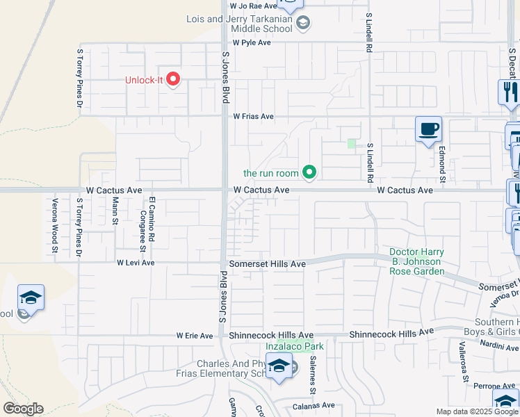 map of restaurants, bars, coffee shops, grocery stores, and more near 10544 Lessona Street in Las Vegas