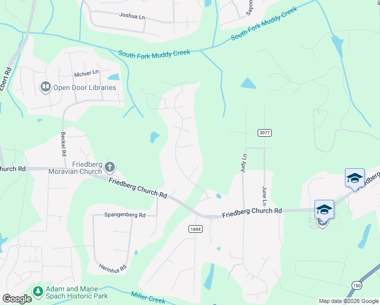 map of restaurants, bars, coffee shops, grocery stores, and more near 195 Cobalt Court in Winston-Salem