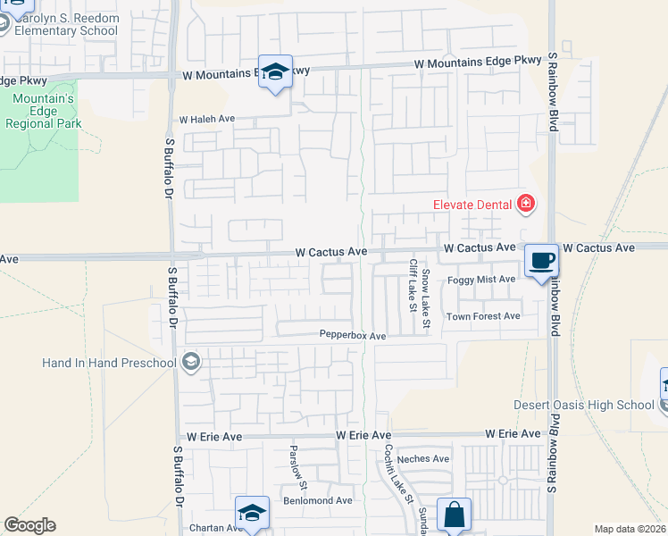 map of restaurants, bars, coffee shops, grocery stores, and more near 7409 Painted Mural Avenue in Las Vegas