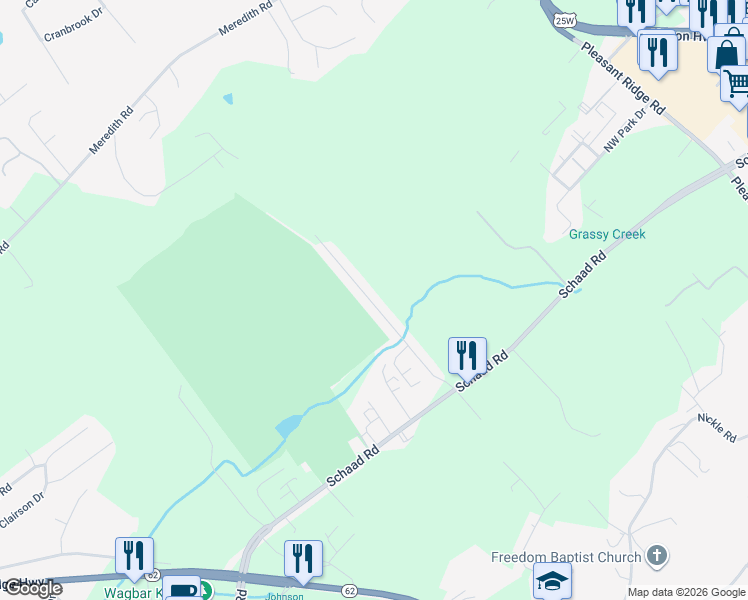 map of restaurants, bars, coffee shops, grocery stores, and more near 7006 La Christa Way in Knoxville