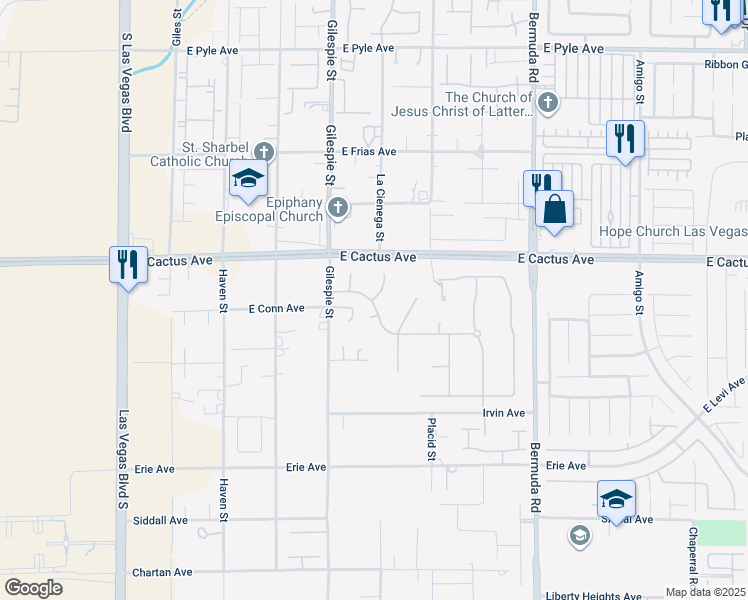 map of restaurants, bars, coffee shops, grocery stores, and more near 14337 Padrington Court in Las Vegas